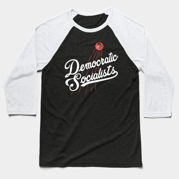 LA Democratic Socialists Blue Baseball T-Shirt by radsquare